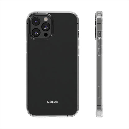 Dejeur Clear iPhone Case - White Text