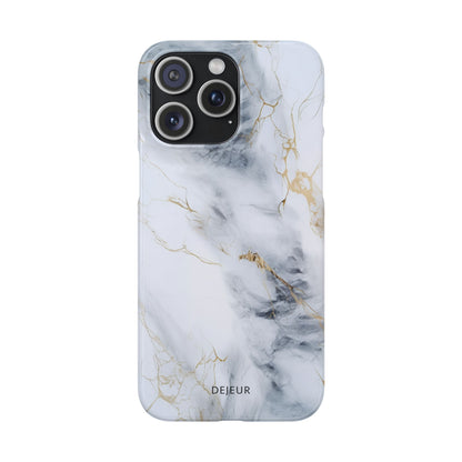 White Gold Marble - iPhone Snap Case