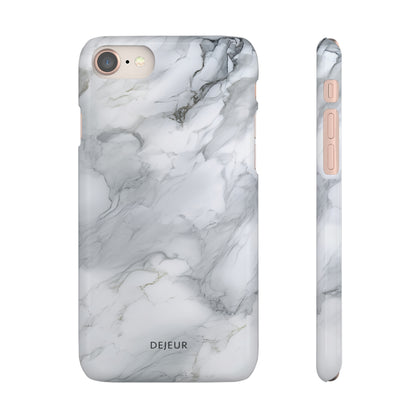 Platinum Silver Marble - iPhone Snap Case