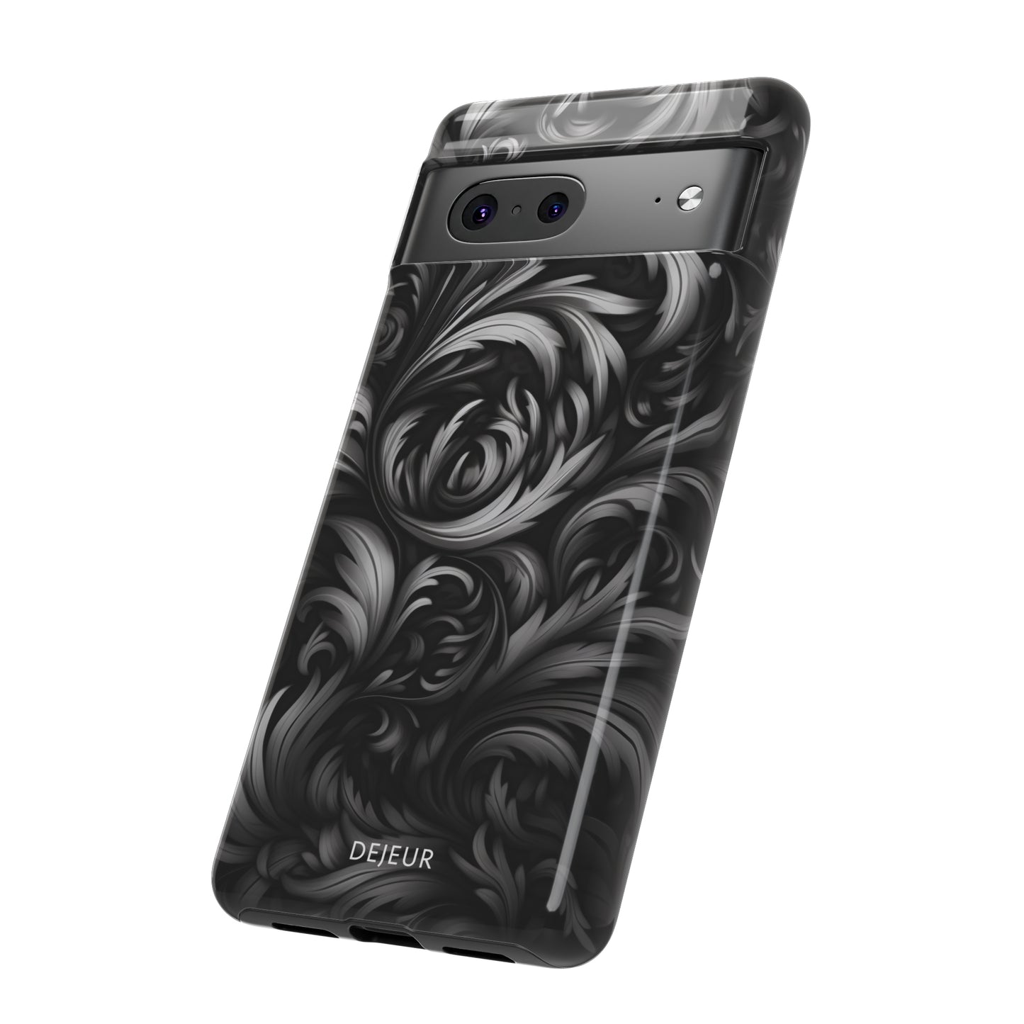 Dark Grey Floral - Google Pixel Tough Case