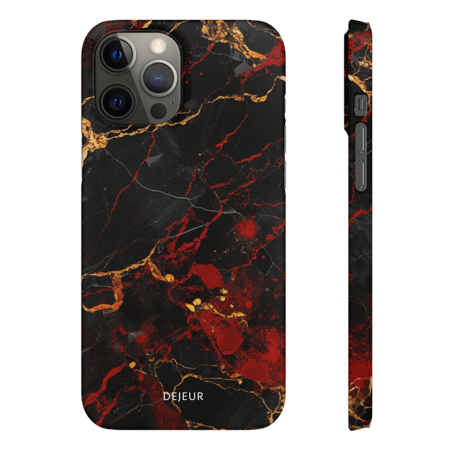 Dark Crimson Marble - iPhone Snap Case