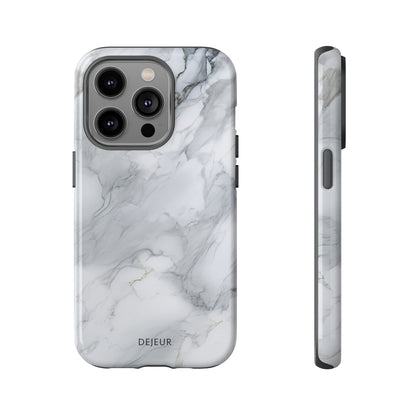 Platinum Silver Marble - iPhone Tough Case