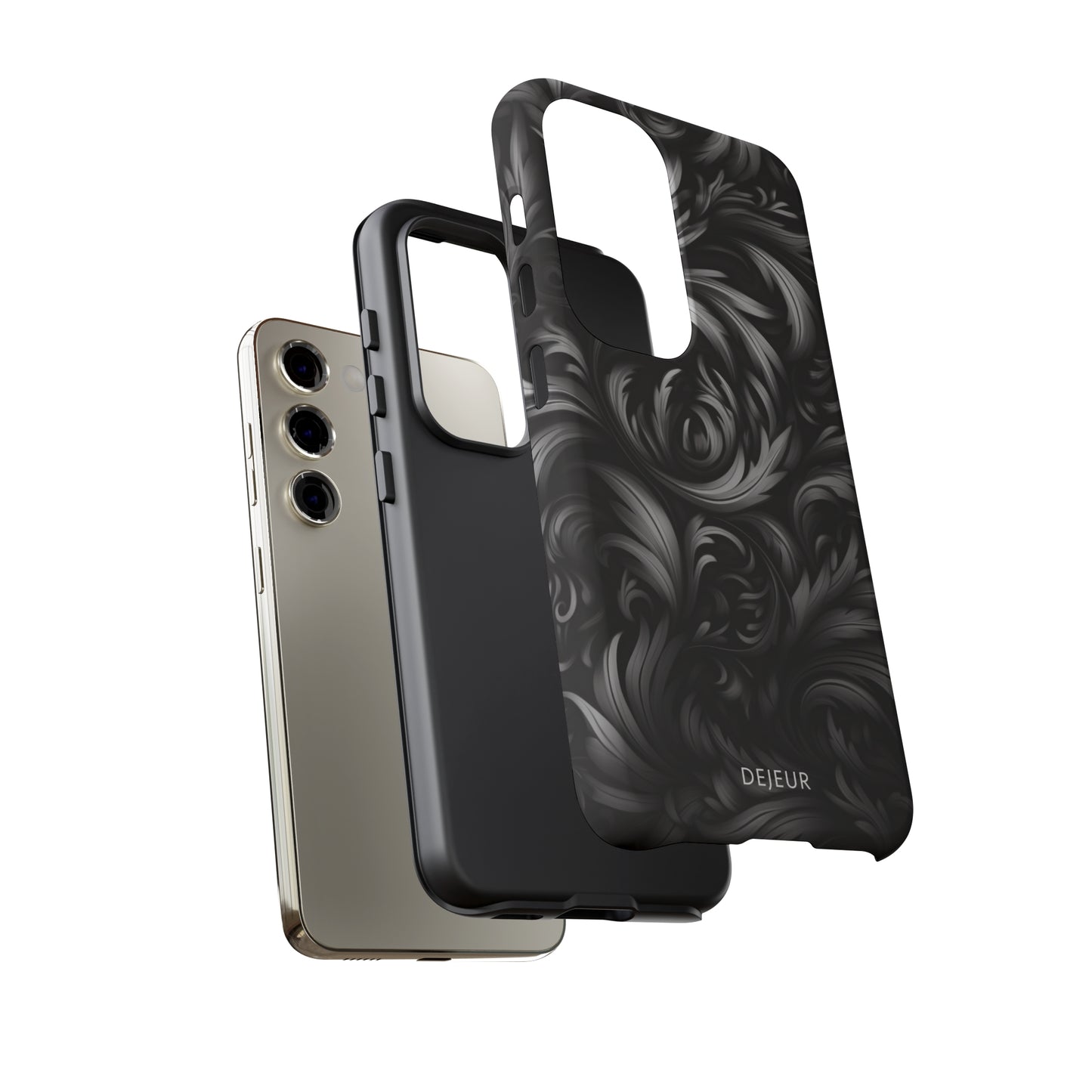 Dark Grey Floral - Samsung Galaxy Tough Case