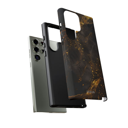 Black Gold Speckled Marble - Samsung Galaxy Tough Case