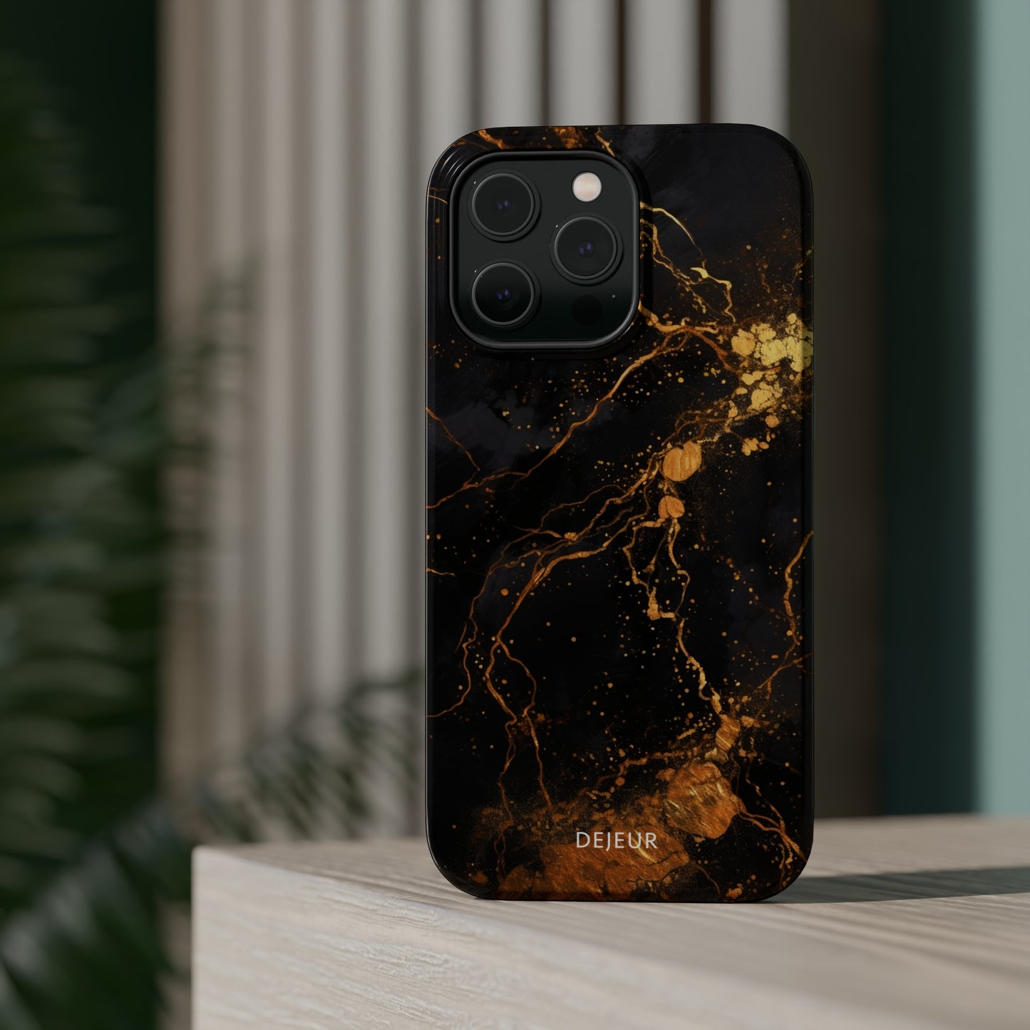 Dark Gold Amber Marble - iPhone MagSafe Tough Case