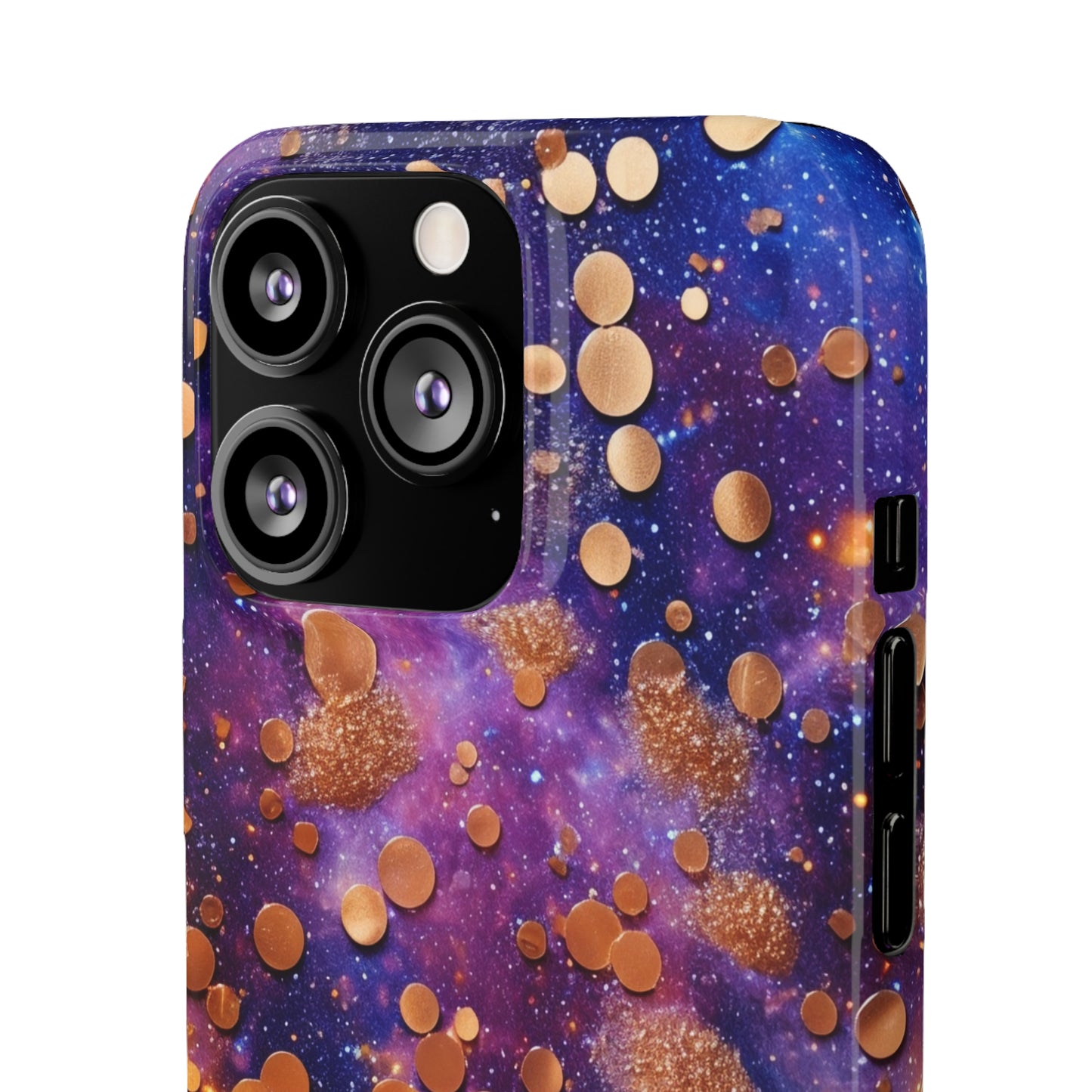 Cosmic Glitter Circles - iPhone Snap Case