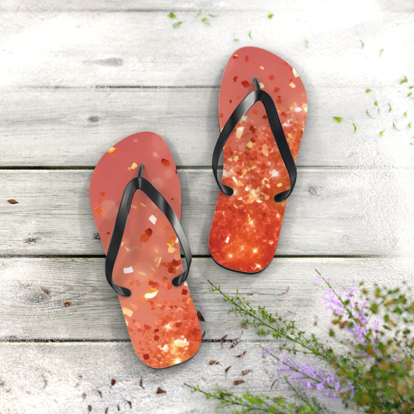 Rose Confetti Glitter - Flip Flops