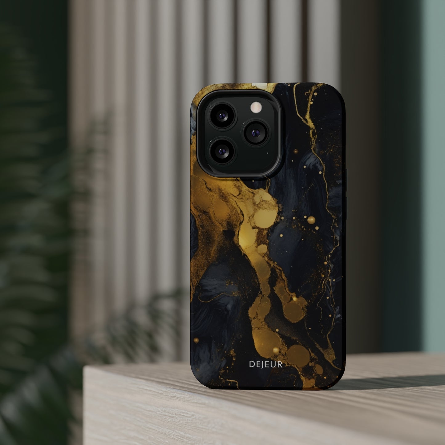 Metallic Gold Dark Marble - iPhone MagSafe Tough Case