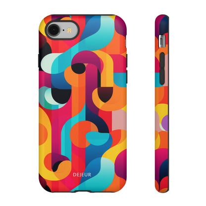 Curved Abstract Shapes - iPhone Tough Case