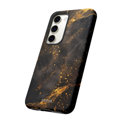 Black Gold Speckled Marble - Samsung Galaxy Tough Case