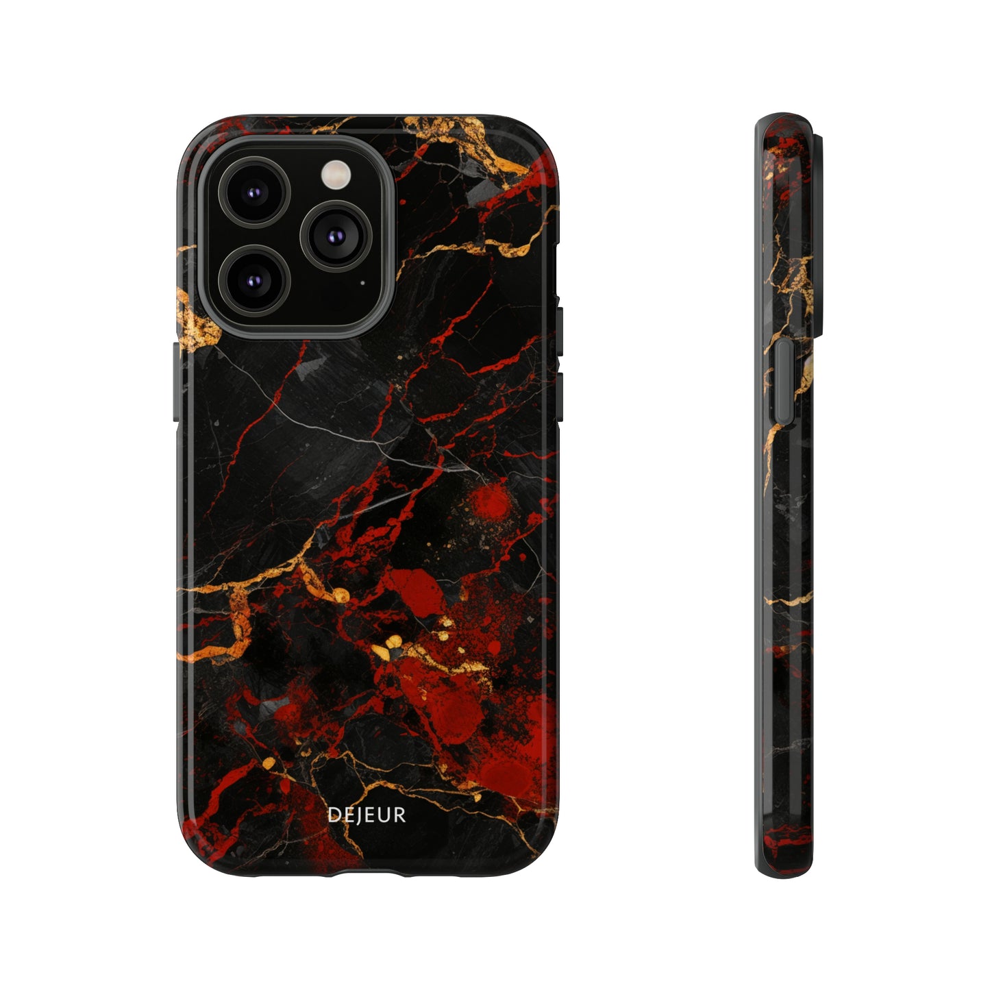 Dark Crimson Marble - iPhone Tough Case