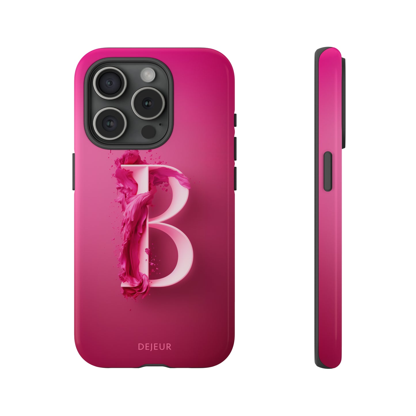 B Hot Pink Splash - iPhone Tough Case