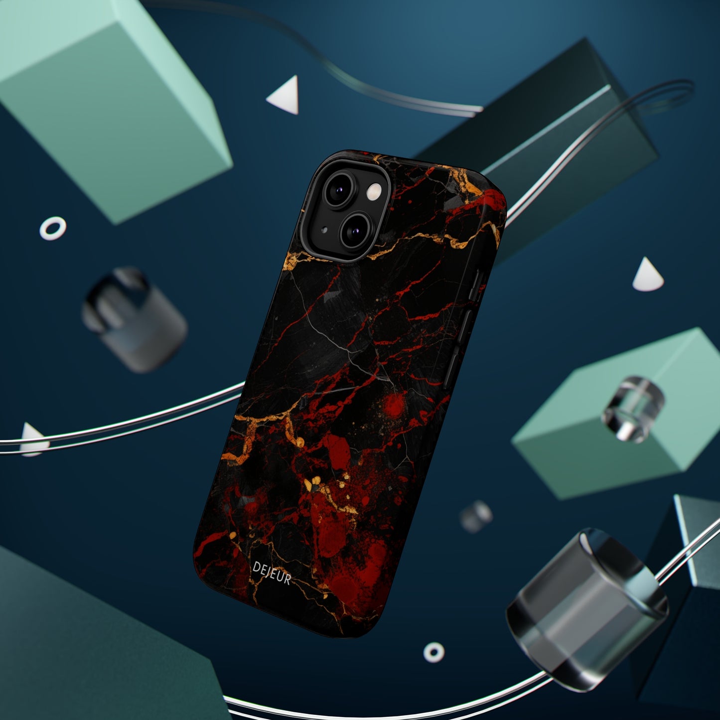 Dark Crimson Marble - iPhone MagSafe Tough Case