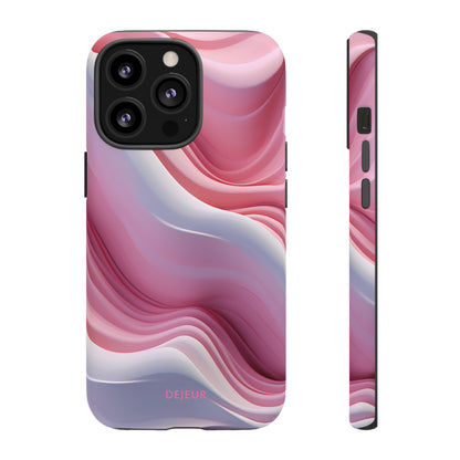 Pink Cream Waves - iPhone Tough Case