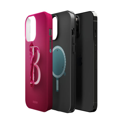 B Hot Pink Splash - iPhone MagSafe Tough Case