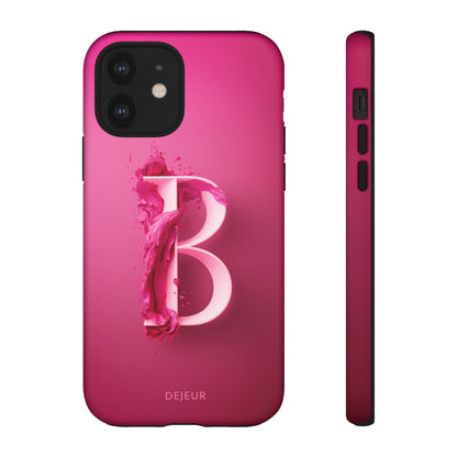 B Hot Pink Splash - iPhone Tough Case