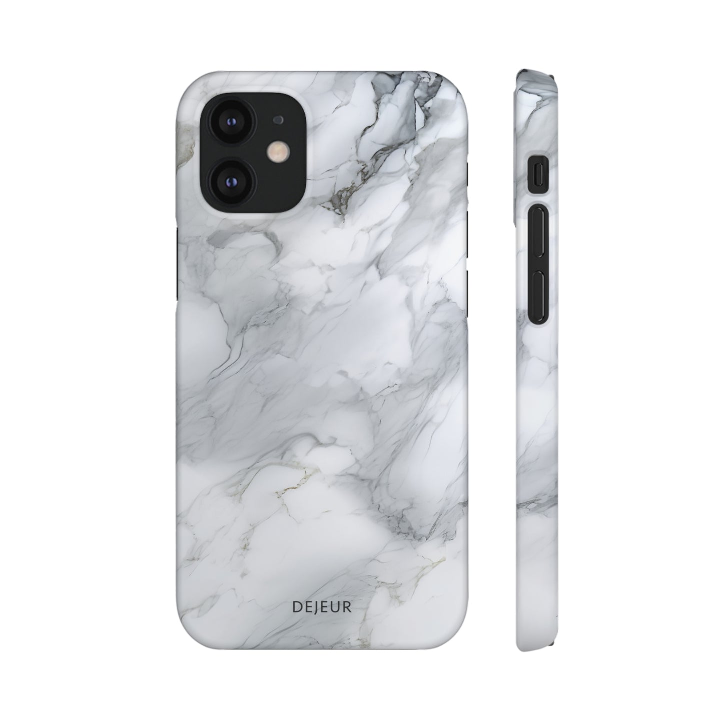 Platinum Silver Marble - iPhone Snap Case