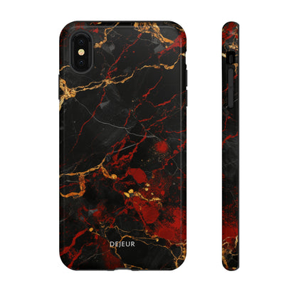 Dark Crimson Marble - iPhone Tough Case