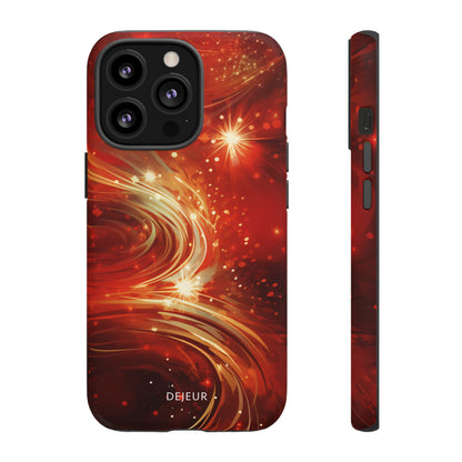 Festive Ruby Swirls  - iPhone Tough Case