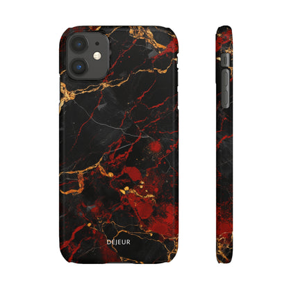 Dark Crimson Marble - iPhone Snap Case