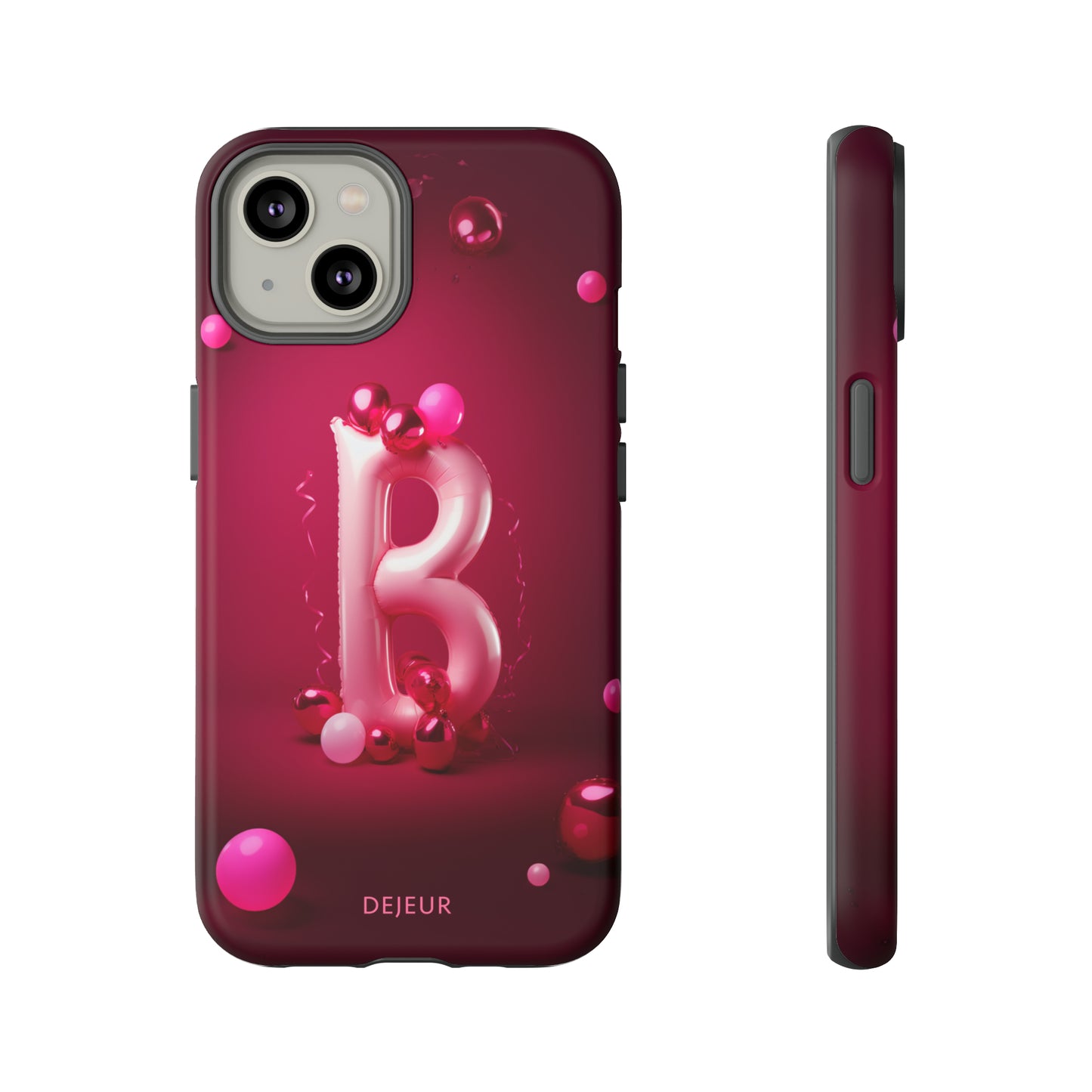 B Pink Party Balloons - iPhone Tough Case