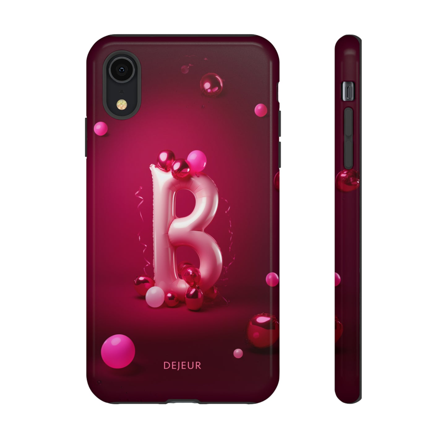 B Pink Party Balloons - iPhone Tough Case