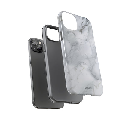 Platinum Silver Marble - iPhone Tough Case