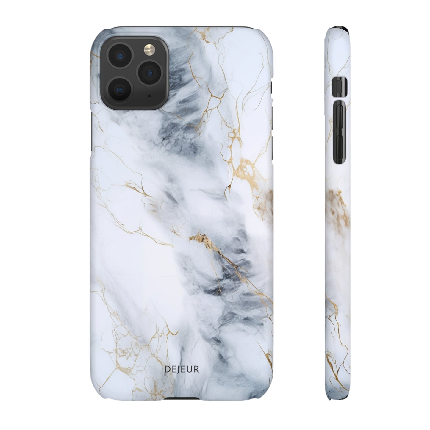 White Gold Marble - iPhone Snap Case