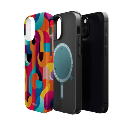 Curved Abstract Shapes - iPhone MagSafe Tough Case