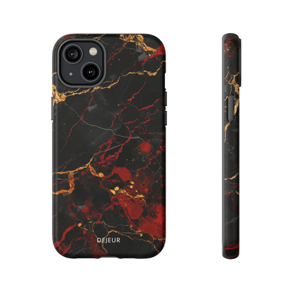 Dark Crimson Marble - iPhone Tough Case