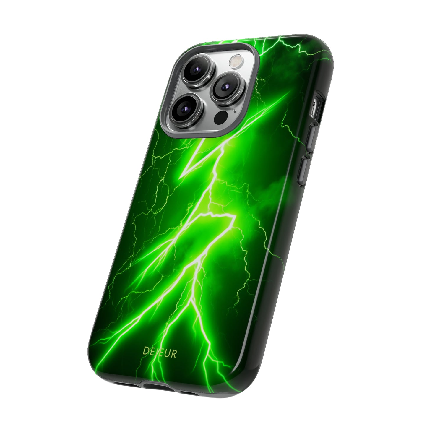 Neon Green Lightning - iPhone Tough Case