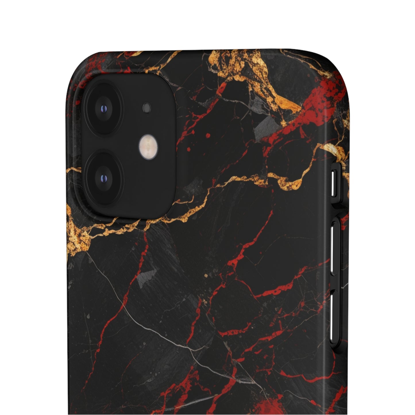 Dark Crimson Marble - iPhone Snap Case