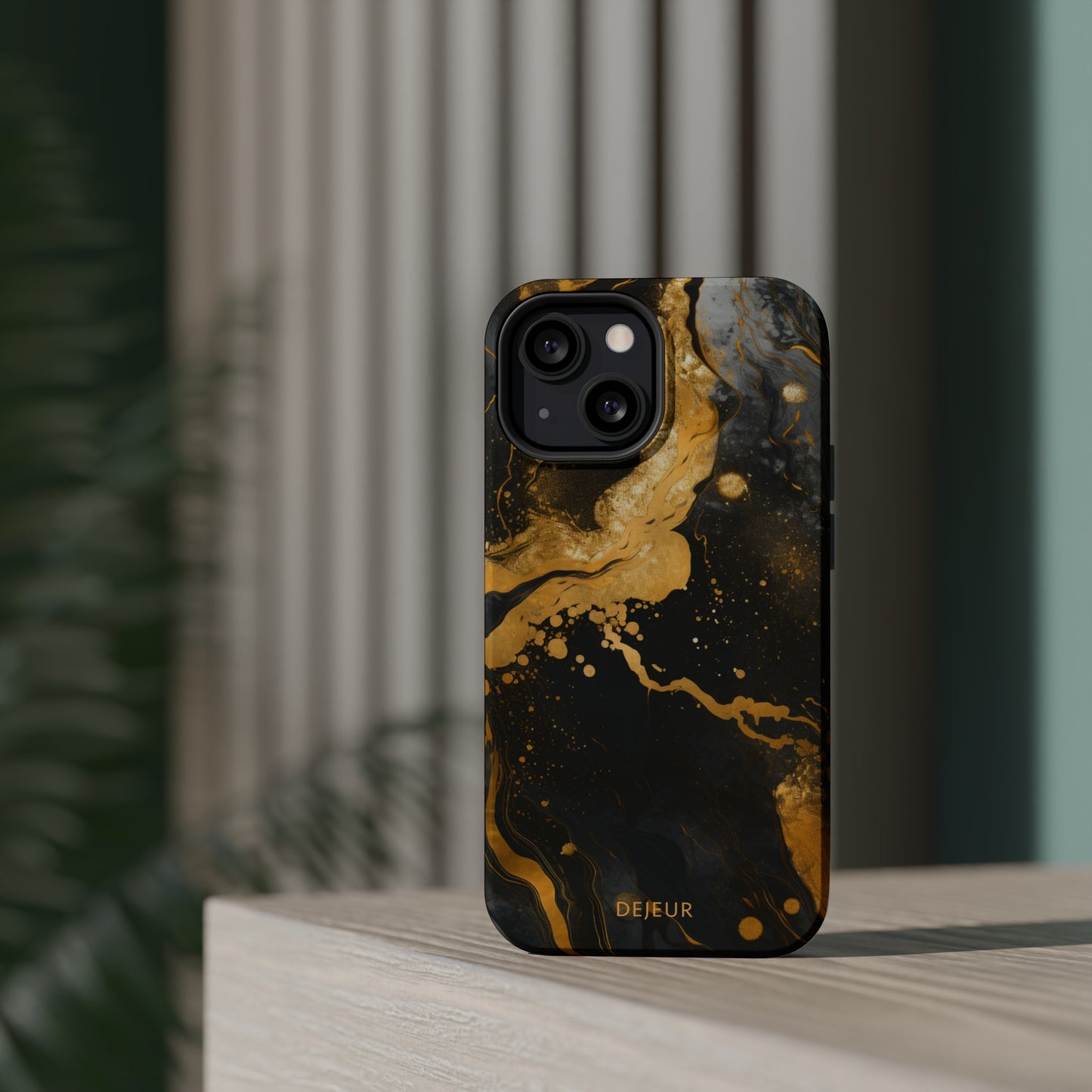 Gold & Black Marble - iPhone MagSafe Tough Case