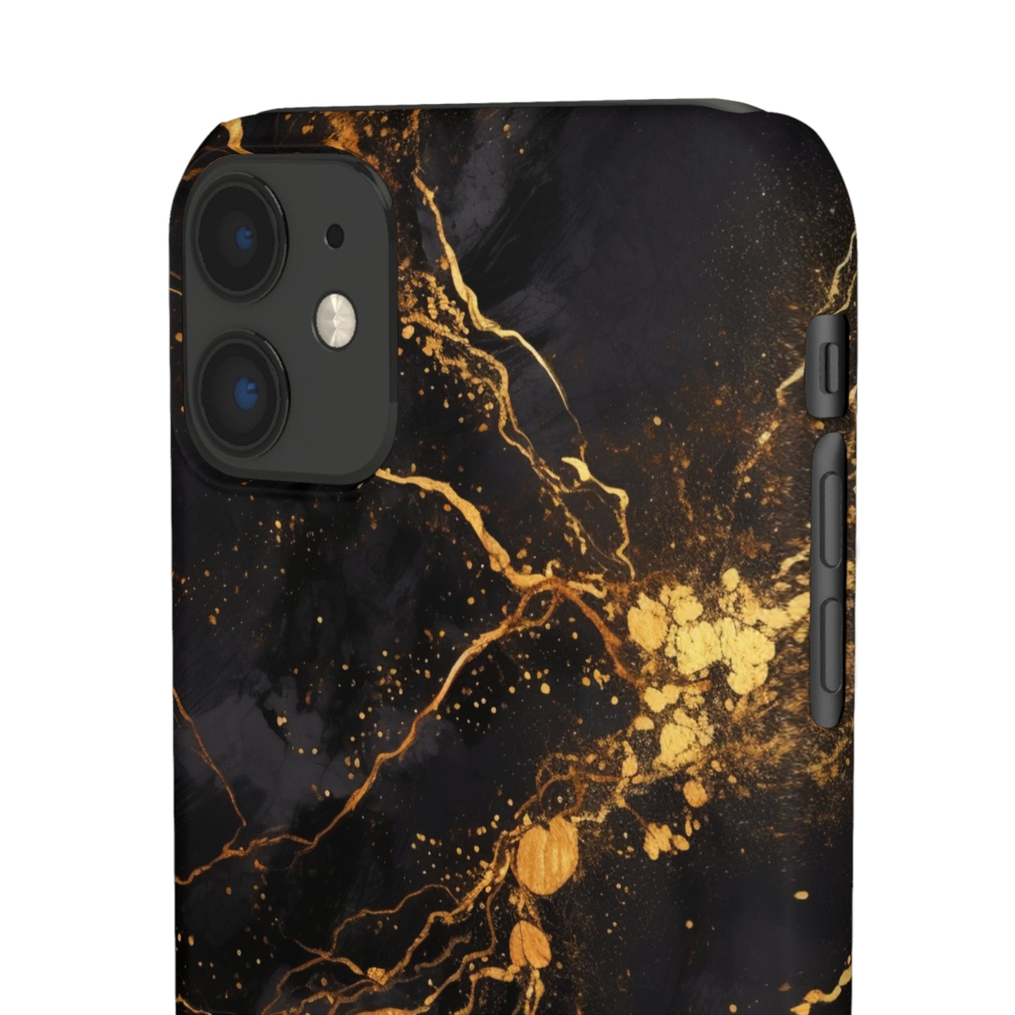 Dark Gold Amber Marble - iPhone Snap Case