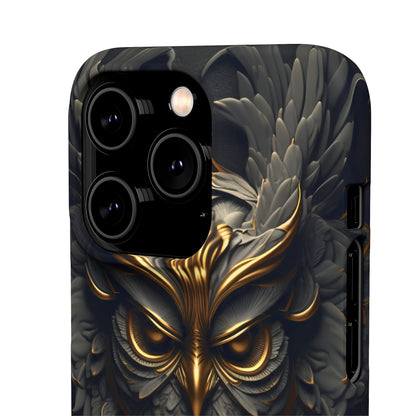 Golden Dark Owl - iPhone Snap Case