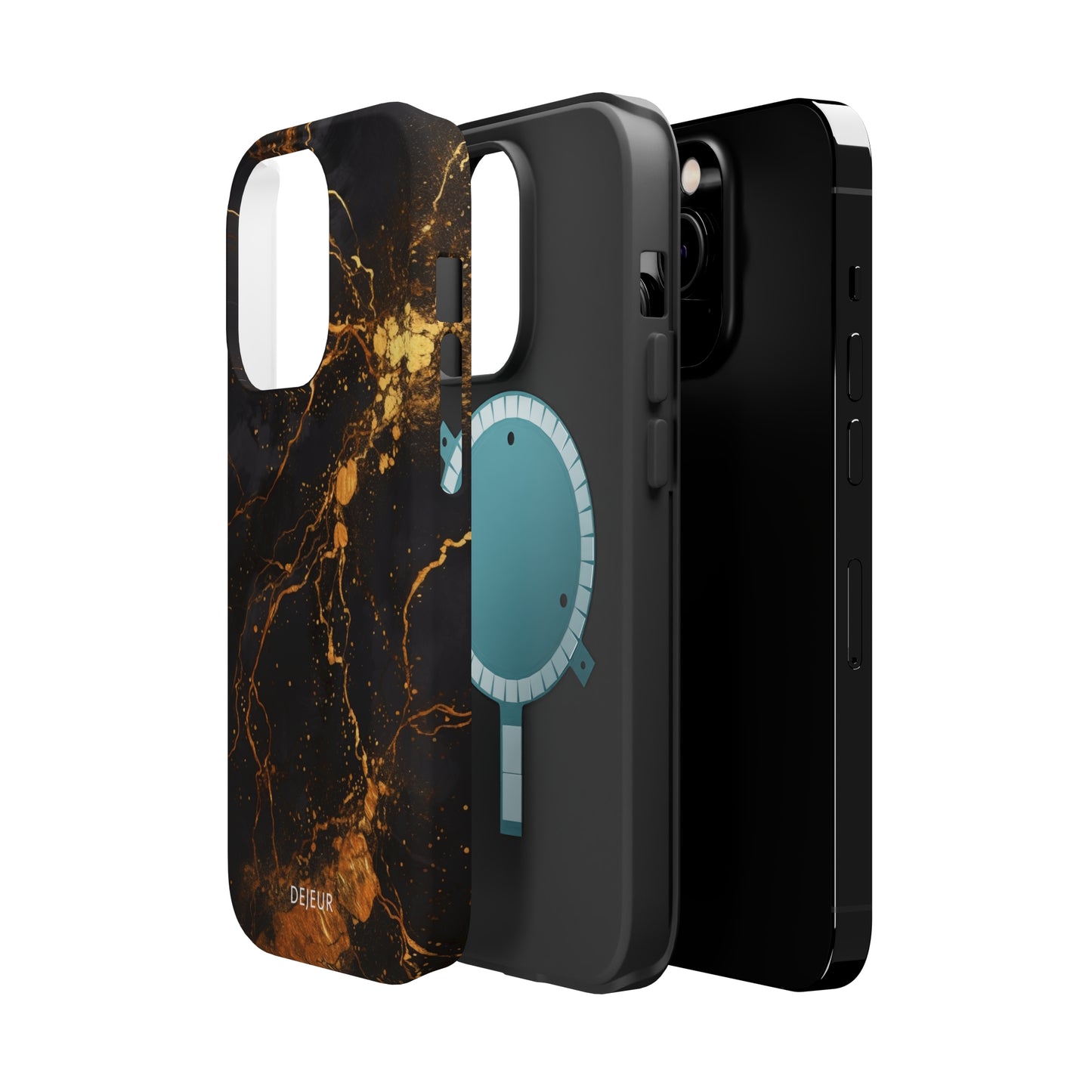 Dark Gold Amber Marble - iPhone MagSafe Tough Case