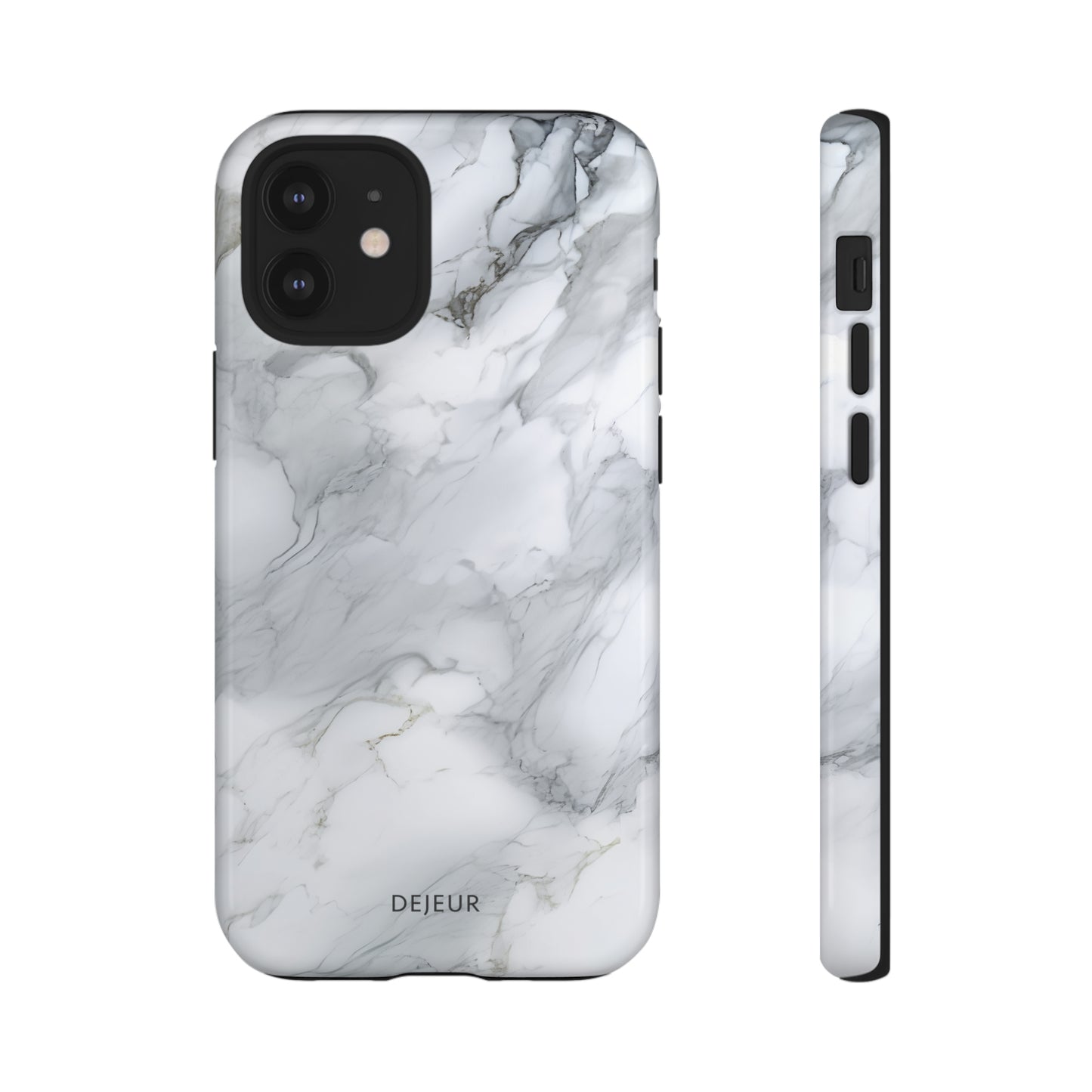 Platinum Silver Marble - iPhone Tough Case