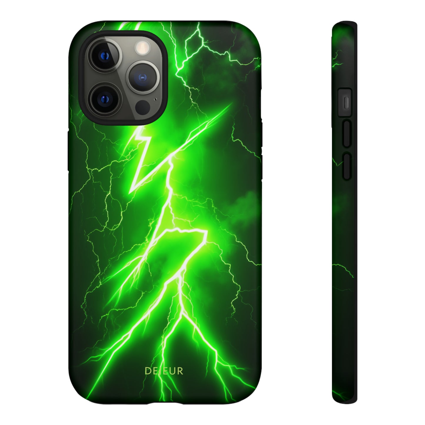 Neon Green Lightning - iPhone Tough Case