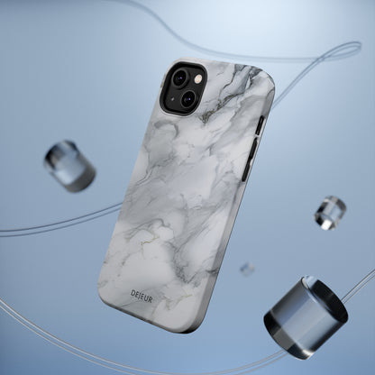 Platinum Silver Marble - iPhone MagSafe Tough Case