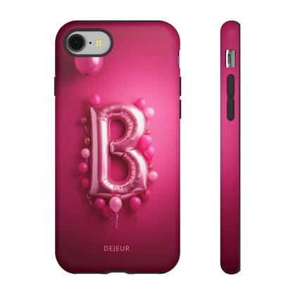 B Magenta Pink Balloons - iPhone Tough Case