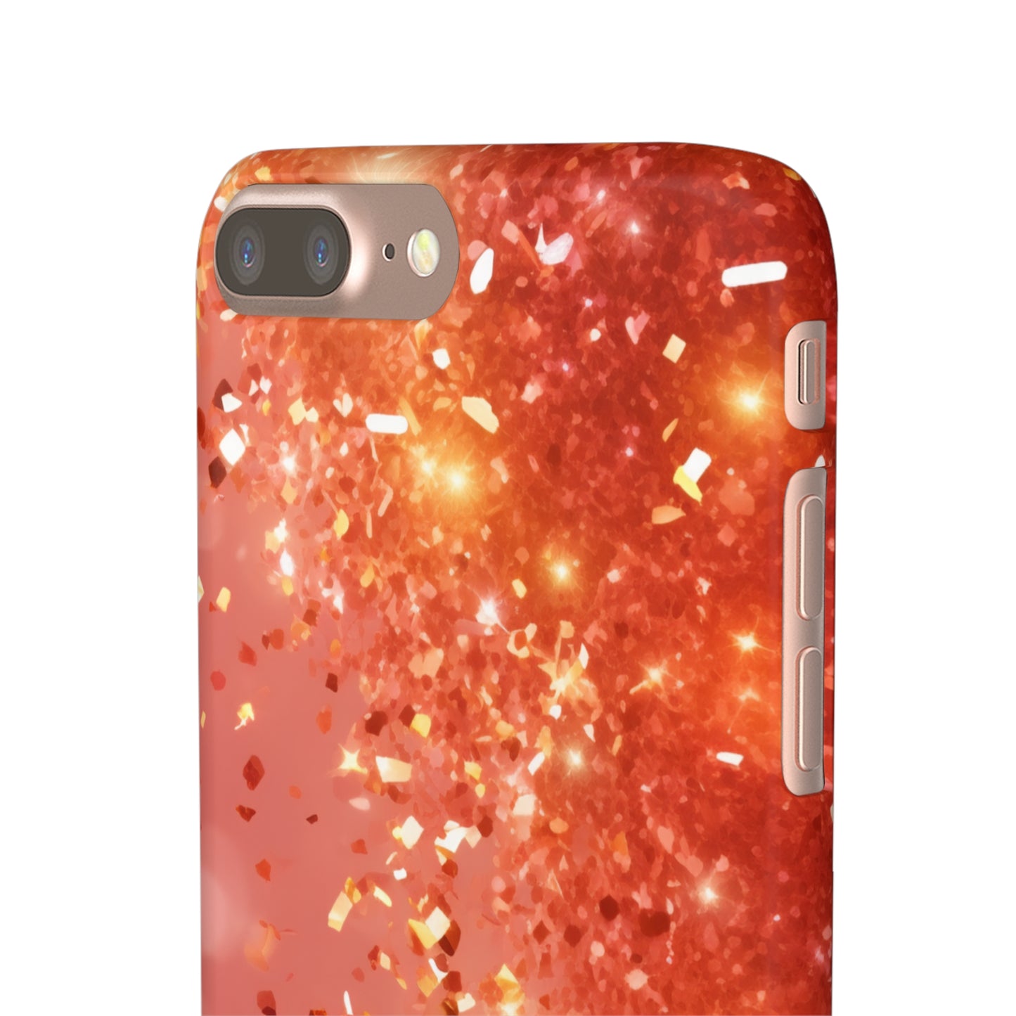 Rose Confetti Glitter - iPhone Snap Case