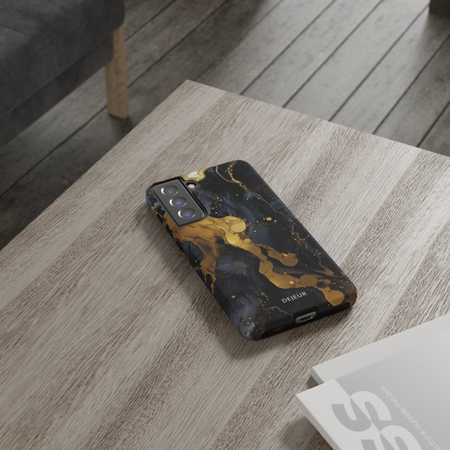 Metallic Gold Dark Marble - Samsung Galaxy Tough Case