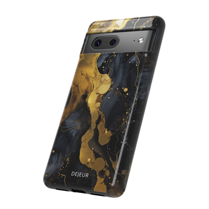 Metallic Gold Dark Marble - Google Pixel Tough Case