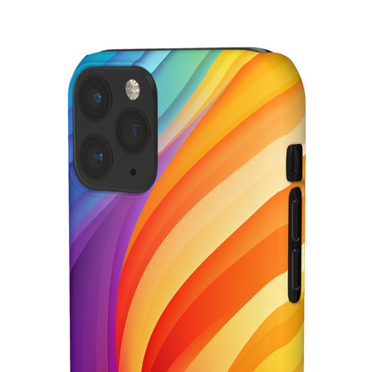 Rainbow Waves - iPhone Snap Case