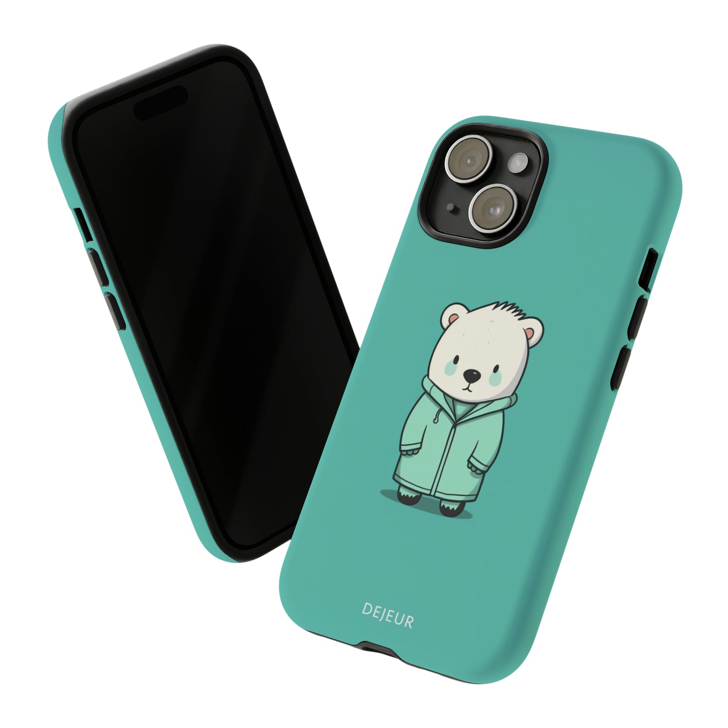 Aqua Coat Bear - iPhone Tough Case