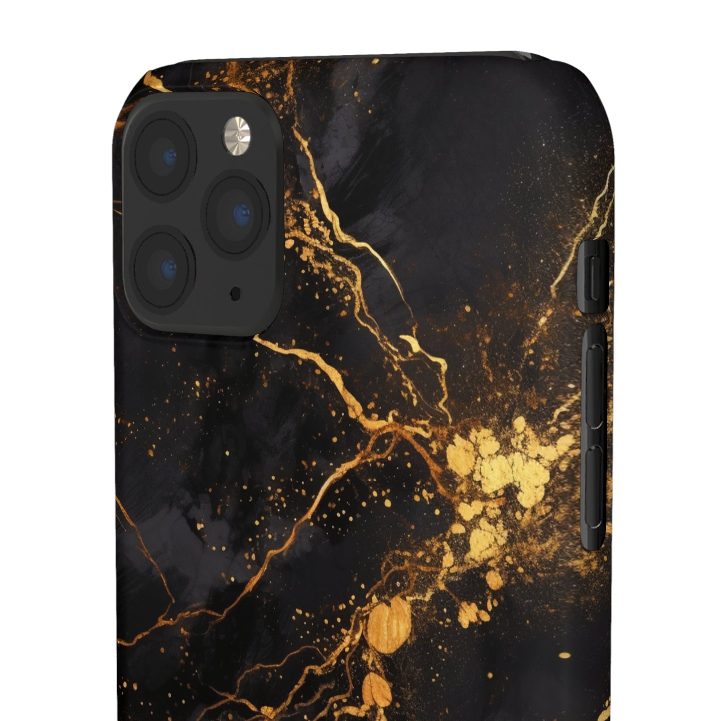 Dark Gold Amber Marble - iPhone Snap Case