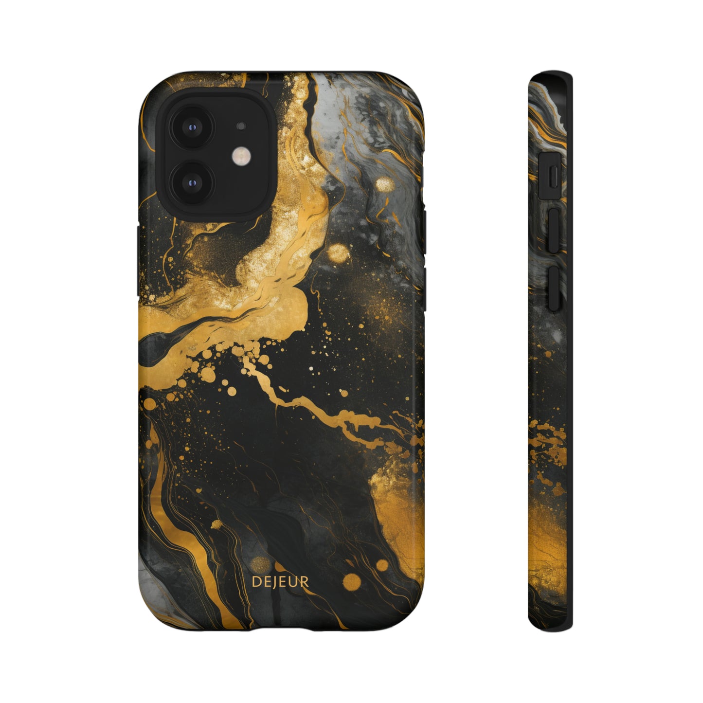 Gold & Black Marble - iPhone Tough Case