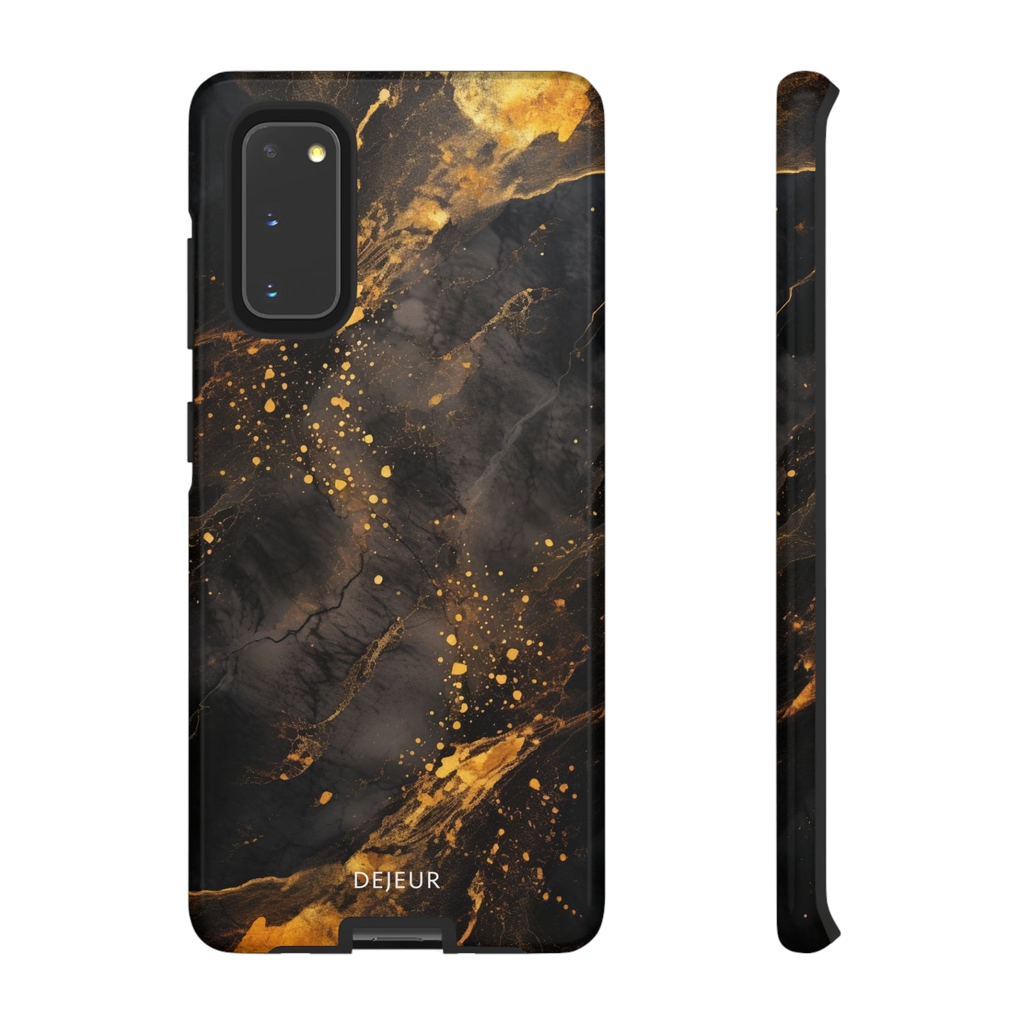 Black Gold Speckled Marble - Samsung Galaxy Tough Case