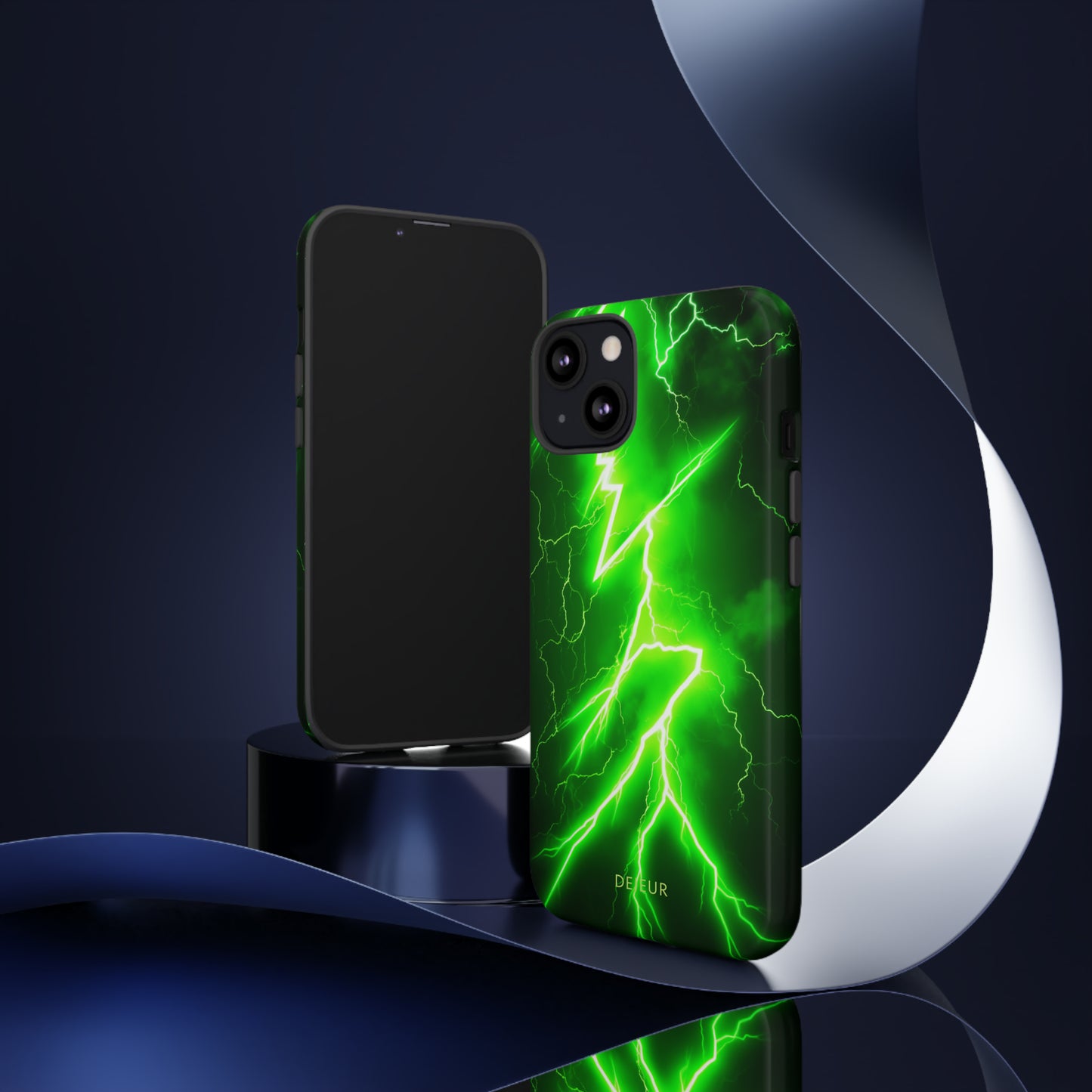 Neon Green Lightning - iPhone Tough Case