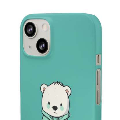 Aqua Coat Bear - iPhone Snap Case